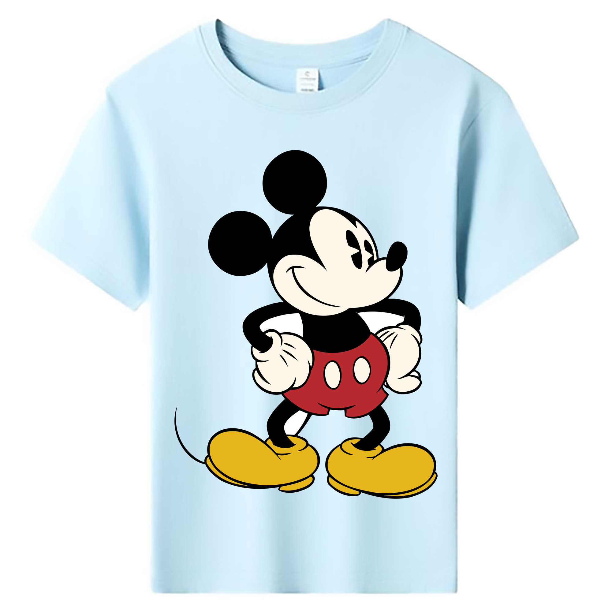 ミッキーマウス Mickey Mouse 綿100％キッズTシャツ（フロントプリント）